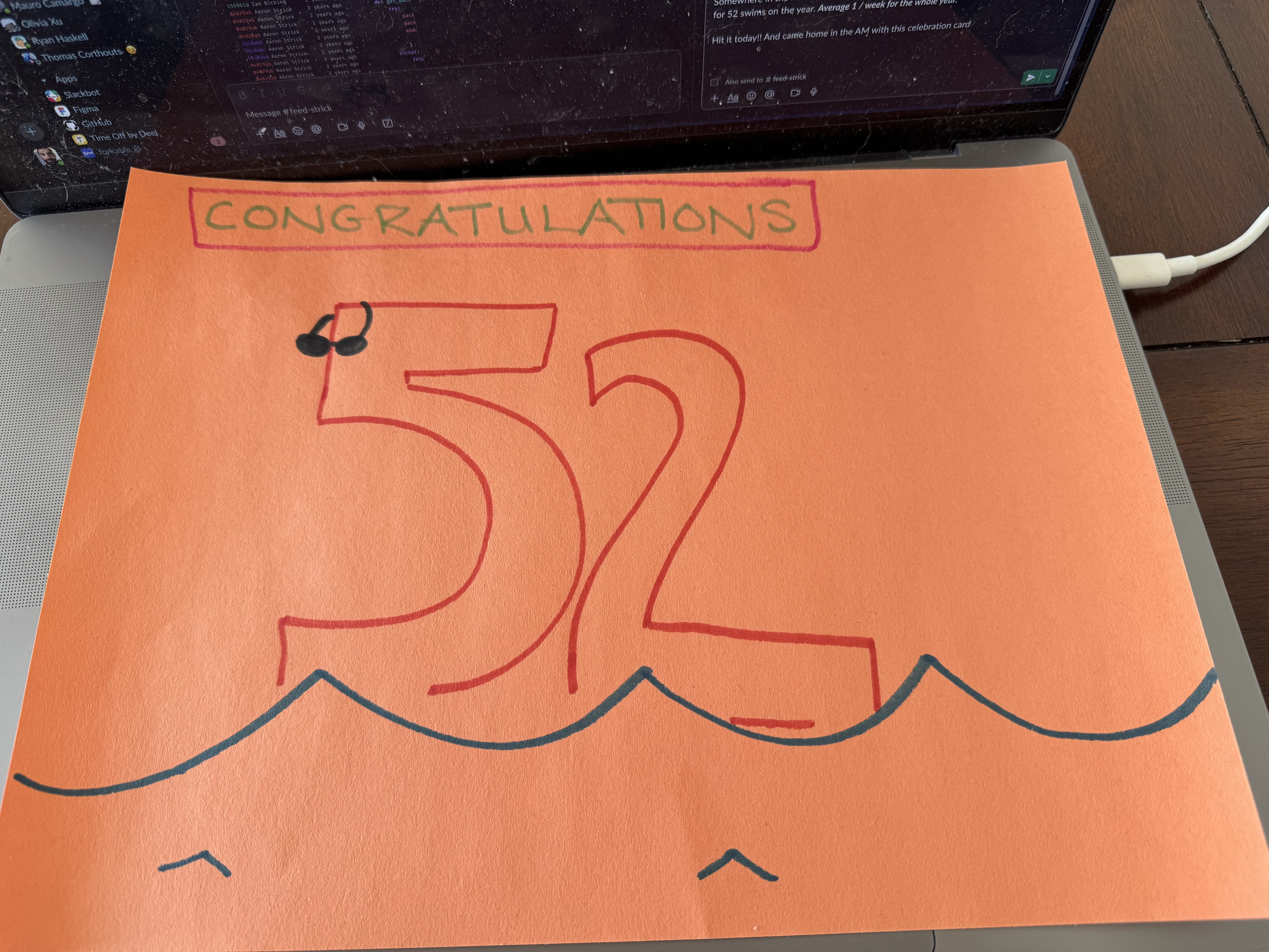 52 swims